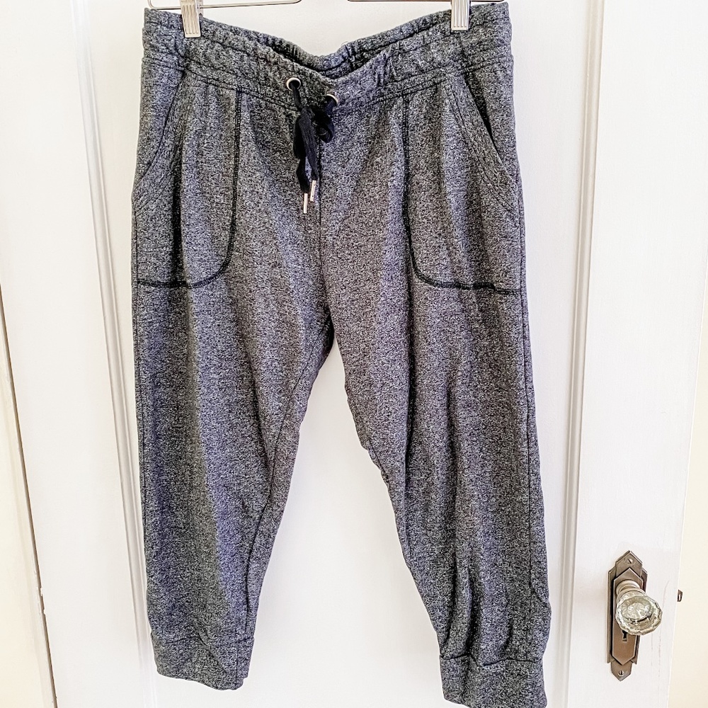 New York Laundry Athleisure Joggers Large Gray/Black Drawstring Sweatpants
